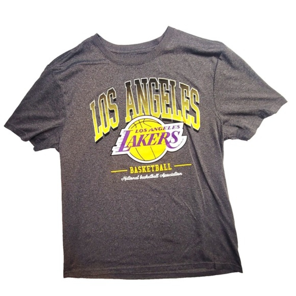 Los Angeles Lakers Men's XL Yellow NBA Basketball Graphic Tee Short Sleeve